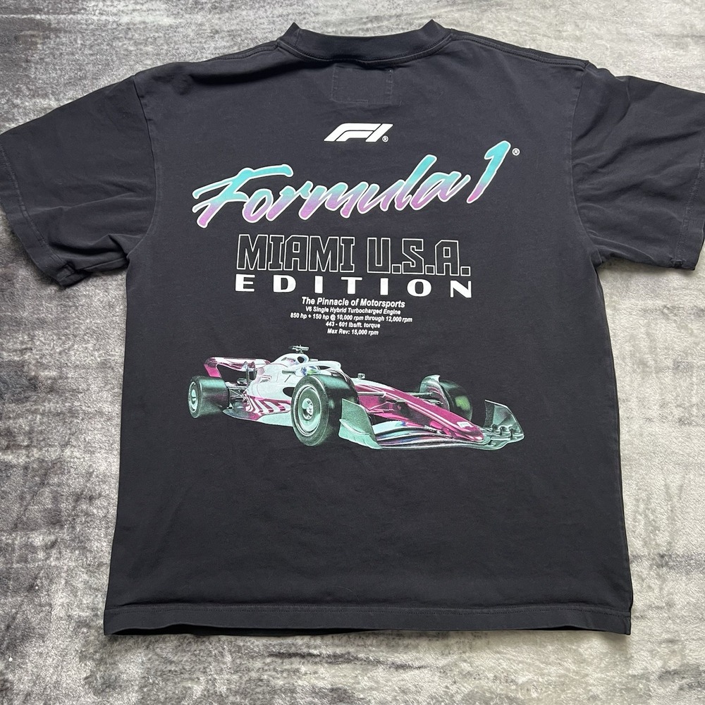 Formula 1 Miami Grand Prix 2024 Shirt Mens Large Black F1 Pacsun Graphic Tee